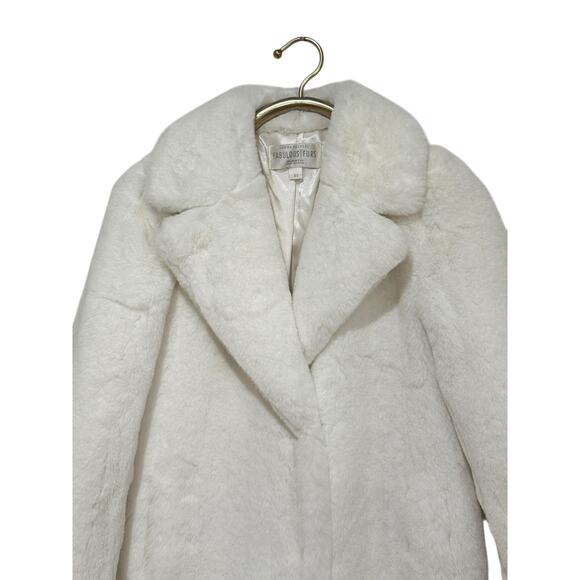 Donna Salyer's Fabulous White Faux Fur Coat XS - Picture 4 of 7